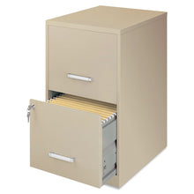 Load image into Gallery viewer, Metal Two Drawer Locking Vertical File Cabinet in Putty Color