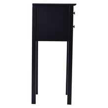 Load image into Gallery viewer, Elegant 2-Drawer End Table Nightstand Side Table in Black Wood Finish