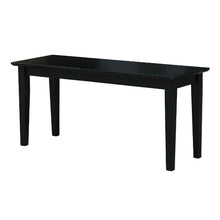 Load image into Gallery viewer, Solid Wood Entryway Accent Bench in Black Finish