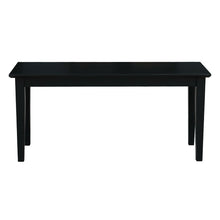 Load image into Gallery viewer, Solid Wood Entryway Accent Bench in Black Finish
