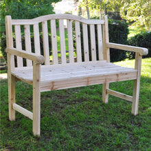 Load image into Gallery viewer, Outdoor Cedar Wood Garden Bench in Natural with 475lbs. Weight Limit