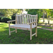 Load image into Gallery viewer, Outdoor Cedar Wood Garden Bench in Natural with 475lbs. Weight Limit