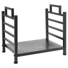 Load image into Gallery viewer, Modern Black Wrought Iron Indoor Outdoor Firewood Holder Log Rack