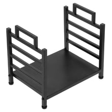 Load image into Gallery viewer, Modern Black Wrought Iron Indoor Outdoor Firewood Holder Log Rack