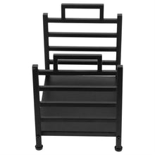 Load image into Gallery viewer, Modern Black Wrought Iron Indoor Outdoor Firewood Holder Log Rack