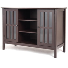 Load image into Gallery viewer, Brown Wood 43-inch TV Stand Storage Cabinet Console Table