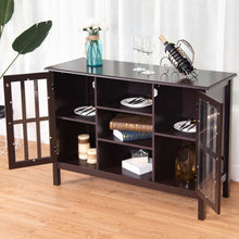 Load image into Gallery viewer, Brown Wood 43-inch TV Stand Storage Cabinet Console Table