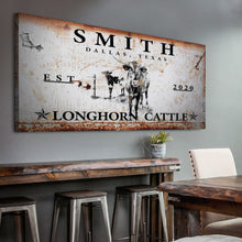 Load image into Gallery viewer, Longhorn Rustic Cattle Sign II