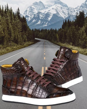 Load image into Gallery viewer, Don John Crocodile Sneakers Handmade Shoes Men's