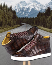 Load image into Gallery viewer, Don John Crocodile Sneakers Handmade Shoes Men's