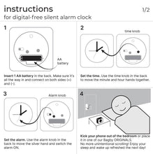 Load image into Gallery viewer, Bagby CLASSIC - Silent Alarm Clock