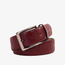 Load image into Gallery viewer, The Adler Burgundy Leather Belt