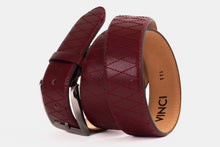 Load image into Gallery viewer, The Adler Burgundy Leather Belt