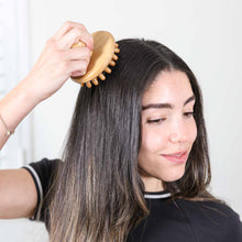 Load image into Gallery viewer, Bamboo Stimulating Scalp Massager