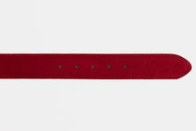 Load image into Gallery viewer, The Bari Red Suede Leather Belt