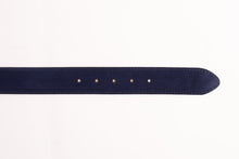 Load image into Gallery viewer, The Bari Navy Suede Leather Belt