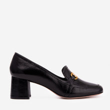 Load image into Gallery viewer, The Victoria Black Leather Block Heel Pump Women Shoe