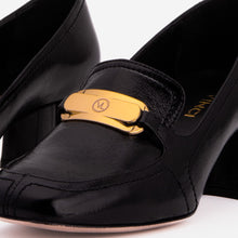Load image into Gallery viewer, The Victoria Black Leather Block Heel Pump Women Shoe