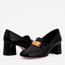Load image into Gallery viewer, The Victoria Black Leather Block Heel Pump Women Shoe