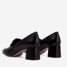 Load image into Gallery viewer, The Victoria Black Leather Block Heel Pump Women Shoe
