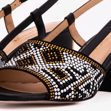 Load image into Gallery viewer, The Nampula Black Leather Women Slingback Sandal