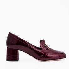 Load image into Gallery viewer, The Victoria Burgundy Leather Block Heel Pump Women Shoe