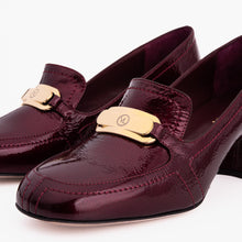Load image into Gallery viewer, The Victoria Burgundy Leather Block Heel Pump Women Shoe
