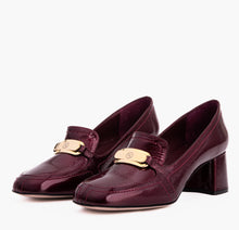 Load image into Gallery viewer, The Victoria Burgundy Leather Block Heel Pump Women Shoe