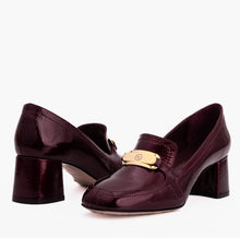 Load image into Gallery viewer, The Victoria Burgundy Leather Block Heel Pump Women Shoe
