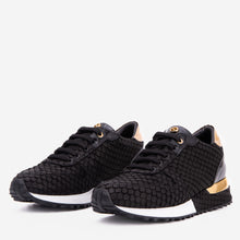 Load image into Gallery viewer, The Scarlet Black Leather Women Sneaker