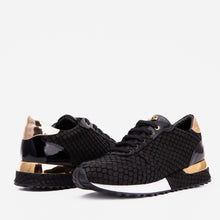 Load image into Gallery viewer, The Scarlet Black Leather Women Sneaker