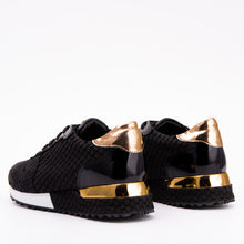 Load image into Gallery viewer, The Scarlet Black Leather Women Sneaker