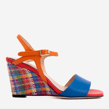 Load image into Gallery viewer, The Mosaic Multicolor Wedge Heel Leather Women Sandal