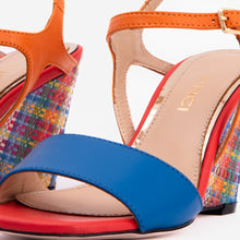 Load image into Gallery viewer, The Mosaic Multicolor Wedge Heel Leather Women Sandal