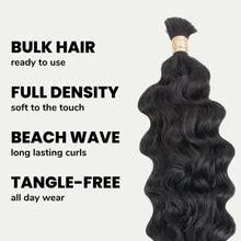 Load image into Gallery viewer, Beach Wave Bulk 100% Human Braiding Hair