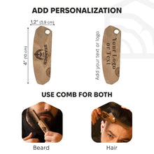 Load image into Gallery viewer, Wooden Beard Comb – Bearded Man