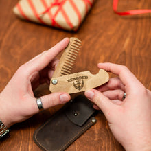 Load image into Gallery viewer, Wooden Beard Comb – Bearded Man
