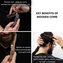 Load image into Gallery viewer, Wooden Beard Comb – Best Dad Ever
