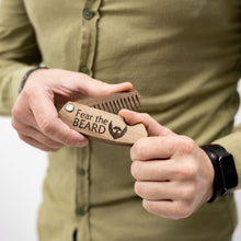 Load image into Gallery viewer, Wooden Beard Comb – Fear the Beard
