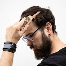 Load image into Gallery viewer, Wooden Beard Comb – Sugar Skull