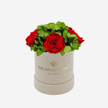 Load image into Gallery viewer, Essence Beige Suede Garden Box | Red Roses