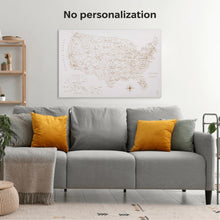 Load image into Gallery viewer, Wooden Canvas USA Map - Beige