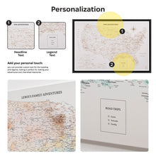 Load image into Gallery viewer, Wooden Canvas USA Map - Beige