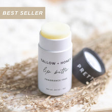 Load image into Gallery viewer, Fragrance Free Tallow + Honey Lip Butter in Eco-Friendly Travel Tubes