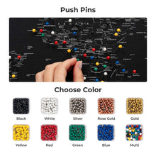 Load image into Gallery viewer, World Map on Canvas - Black