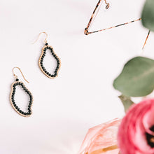 Load image into Gallery viewer, Black Spinel Freestyle Earrings