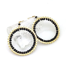 Load image into Gallery viewer, Rose Quartz Halo Earrings