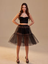 Load image into Gallery viewer, Black Tulle Underskirt (Petticoat) – Sheer Layering Skirt