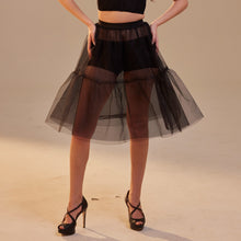Load image into Gallery viewer, Black Tulle Underskirt (Petticoat) – Sheer Layering Skirt