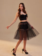 Load image into Gallery viewer, Black Tulle Underskirt (Petticoat) – Sheer Layering Skirt